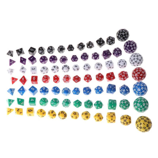 12pcs/Set Multi-sided Polyhedral Dice D4 D6 D8 D10 D12 D20 D24 D30 D60 - NERD BEM TRAJADO